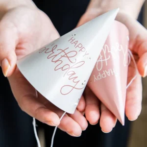 Mini Καπελάκια Πάρτυ Crème Rose 6 τεμάχια