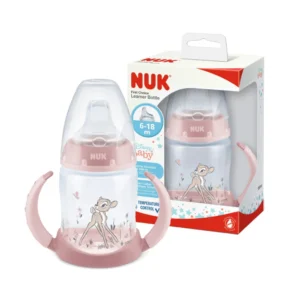 NUK Εκπαιδευτικό Μπιμπερό Bambi 150ml με Λαβές για 6-18 μηνών