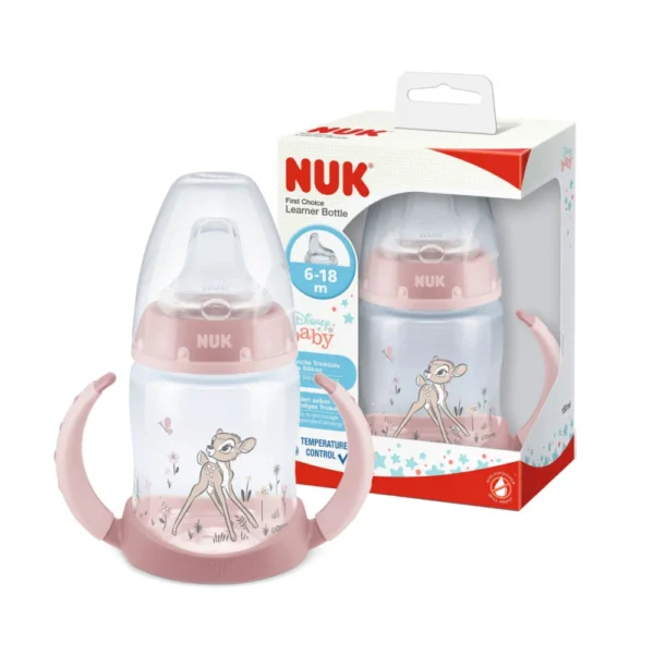 NUK Εκπαιδευτικό Μπιμπερό Bambi 150ml με Λαβές για 6-18 μηνών
