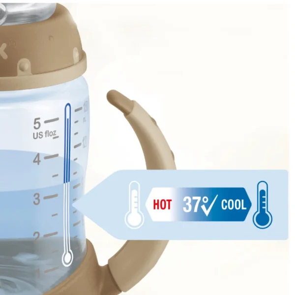 NUK Εκπαιδευτικό Μπιμπερό Bambi 150ml με Λαβές για 6-18 μηνών