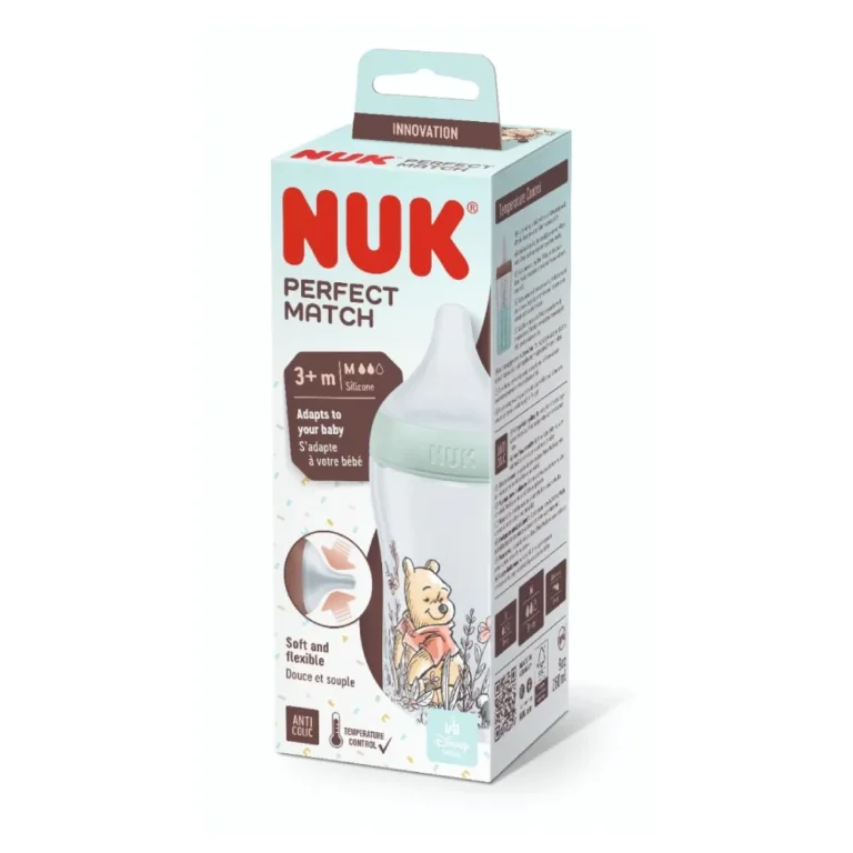 NUK Disney Winnie Pooh Perfect Match Μπιμπερό 260ml με Μαλακή Θηλή Σιλικόνης (Από 3 Μηνών)
