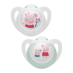 NUK Peppa Pig Star Πιπίλα Σιλικόνης Μέγεθος 1 2 Τεμάχια