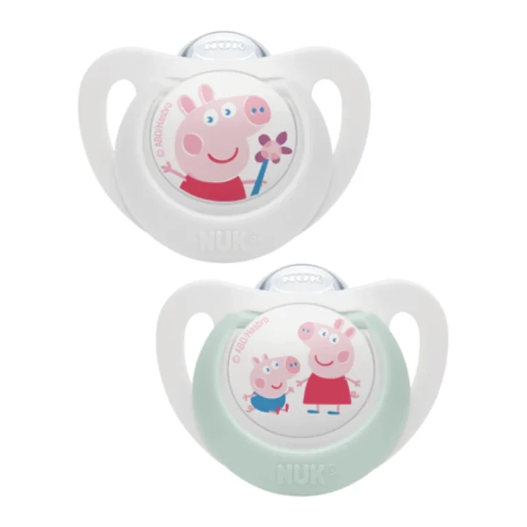 NUK Peppa Pig Star Πιπίλα Σιλικόνης Μέγεθος 1 2 Τεμάχια