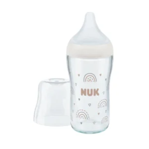 NUK Μπιμπερό Perfect Match Γυάλινο 120ml με Θηλή Σιλικόνης και Δείκτη Θερμοκρασίας