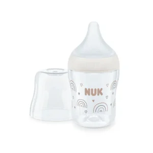 NUK Perfect Match Μπιμπερό Rainbow White 150ml με Θηλή Σιλικόνης και Temp Control