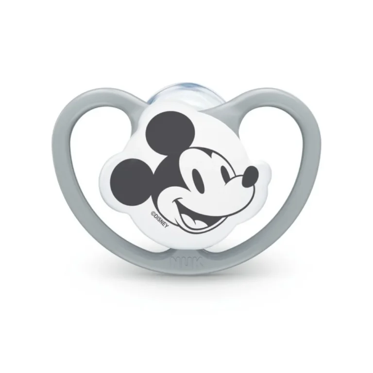 NUK Ορθοδοντική Πιπίλα Σιλικόνης Space Disney Baby για 6-18 Μηνών με Θήκη Mickey