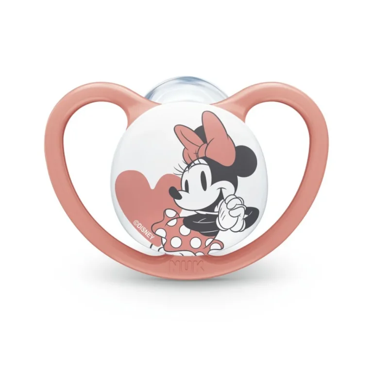 NUK Ορθοδοντική Πιπίλα Σιλικόνης Space Disney Baby για 18-36 Μηνών με Θήκη Minnie
