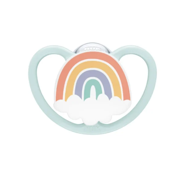 NUK Space Πιπίλα Rainbow 0-6 Μηνών με Θήκη