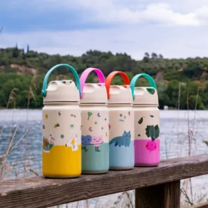 The Cotton Cloud Παγούρι Θερμός 420ml με καλαμάκι – Dancing Hearts