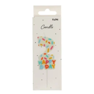 Κεράκι Γενεθλίων Cozy Sprinkles Αριθμός 2 Πολύχρωμο