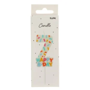 Κεράκι Γενεθλίων Cozy Sprinkles Αριθμός 7 Πολύχρωμο