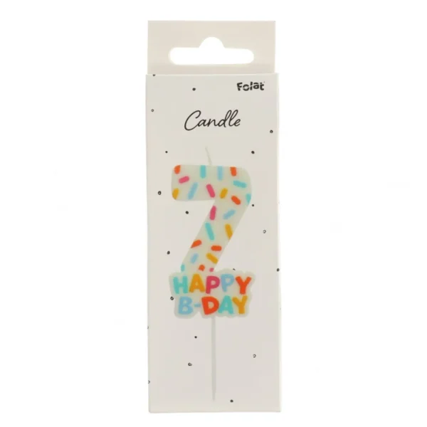Κεράκι Γενεθλίων Cozy Sprinkles Αριθμός 7 Πολύχρωμο