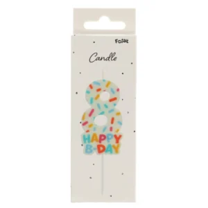 Κεράκι Γενεθλίων Cozy Sprinkles Αριθμός 8 Πολύχρωμο
