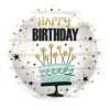 Μπαλόνι Foil Happy Birthday Cake Stars 45εκ