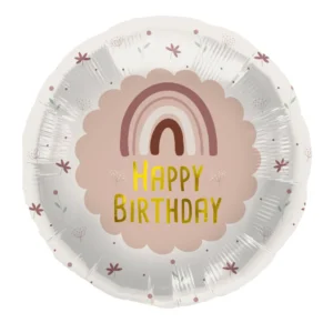 Μπαλόνι Happy Birthday Rainbow Pink 45εκ