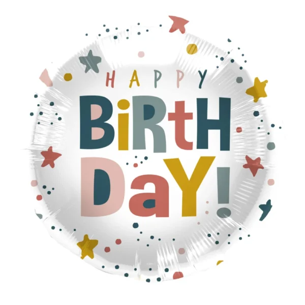 Μπαλόνι Happy Birthday Twinkle Dots 45εκ