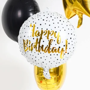 Μπαλόνι Happy Dots Black 45εκ