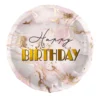 Μπαλόνι Foil Marble Pink/Gold Black 45εκ | Ροζ Μαύρο Μπαλόνι Γενεθλίων με Μαρμαρένιο Σχέδιο