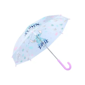 Παιδική ομπρέλα Stitch Rainy Days με ροζ λεπτομέρειες