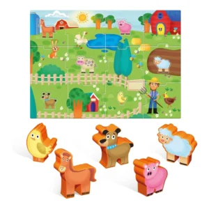 Παζλ Φάρμα με 3D Ζωάκια Lisciani