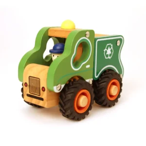 Magni Ξύλινο Απορριμματοφόρο με Ρόδες και Φιγούρα