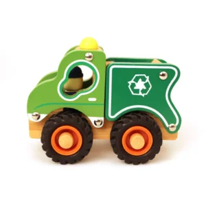 Magni Ξύλινο Απορριμματοφόρο με Ρόδες και Φιγούρα