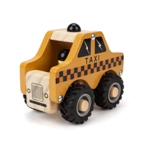 Magni Ξύλινο Ταξί με Ρόδες και Φιγούρα