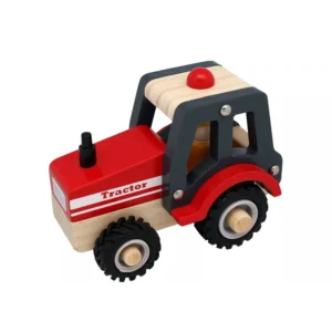 Magni Ξύλινο Τρακτέρ με Ρόδες και Φιγούρα