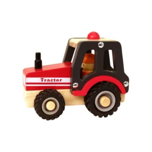 Magni Ξύλινο Τρακτέρ με Ρόδες και Φιγούρα