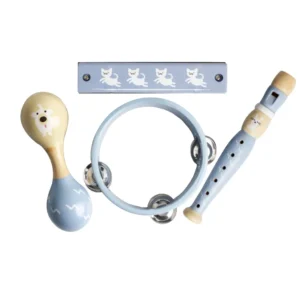 Magni Σετ Μουσικών Οργάνων Μπλε με Ντέφι, Μαράκες, Φυσαρμόνικα και Φλογέρα