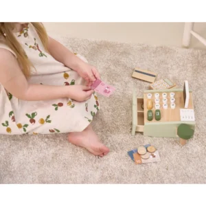 Polar Bear Ξύλινο Παιχνίδι Ταμειακή Μηχανή με Αξεσουάρ για Παιδιά