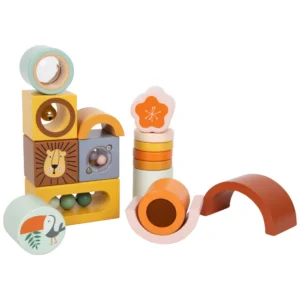 Small Foot Ξύλινα Αισθητηριακά Τουβλάκια Safari για Παιδιά