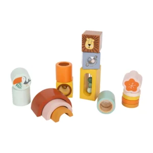 Small Foot Ξύλινα Αισθητηριακά Τουβλάκια Safari για Παιδιά