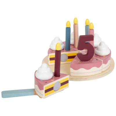 Small Foot Ξύλινη Τούρτα Γενεθλίων με Κεράκια και Αριθμούς