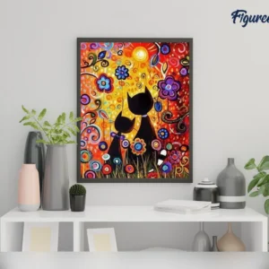 Figured’Art Cartoon Cats painting by numbers 40x50