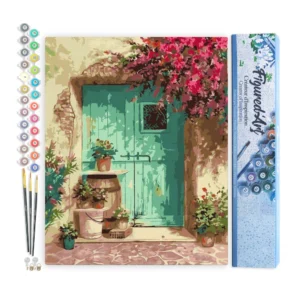 Figured’Art Green Door painting by numbers 40x50
