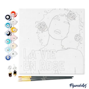 Figured’Art La Vie En Rose painting by numbers 20x20