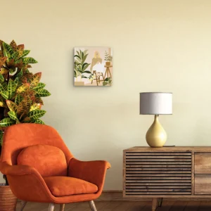 Figured’Art Woman in the Room with Plants painting by numbers 20x20