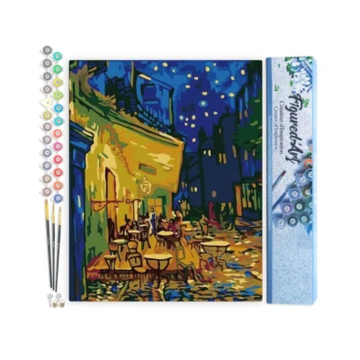 Figured’Art – Καμβάς Ζωγραφικής με Αριθμούς “Café Terrace at Night” του Van Gogh