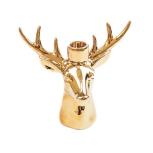 HOUSEVITAMIN Κηροπήγειο Reindeer Ceramics Gold