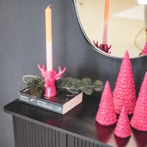 HOUSEVITAMIN Κηροπήγειο Reindeer Ceramics Neon Pink