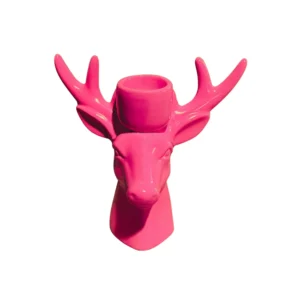 HOUSEVITAMIN Κηροπήγειο Reindeer Ceramics Neon Pink