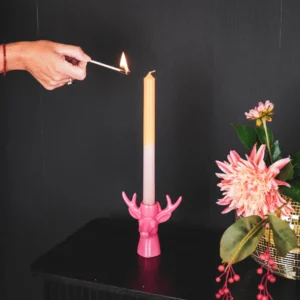 HOUSEVITAMIN Κηροπήγειο Reindeer Ceramics Neon Pink