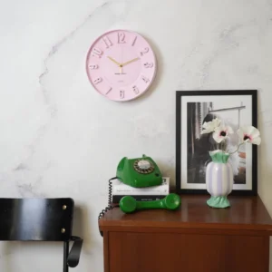 HOUSEVITAMIN Ρολόι Τοίχου Light Pink 30cm
