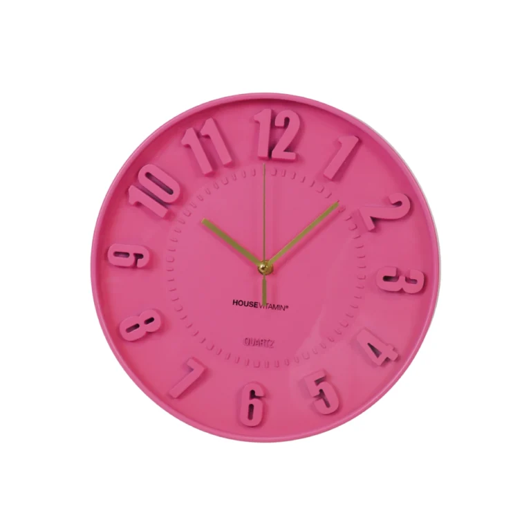 HOUSEVITAMIN Ρολόι Τοίχου Neon Pink