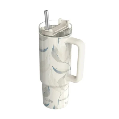 Quokka Handled Tumbler Θερμός 950ml Cotton με Λαβή & Καλαμάκι
