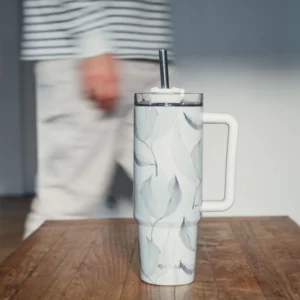 Quokka Handled Tumbler Θερμός 950ml Cotton με Λαβή & Καλαμάκι