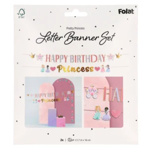 Happy Birthday Princess garland pink gold