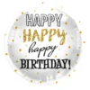 Happy Birthday Gold Dots foil balloon 45cm