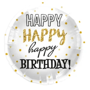 Happy Birthday Gold Dots foil balloon 45cm